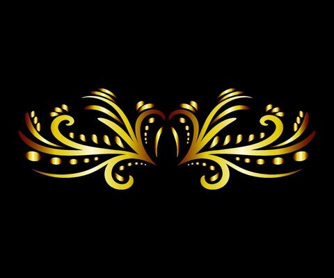 Art deco floral curls and swirls Ornamental elements dividers or headers Decorative Vintage line borders or frames in geometric victorian style elegant vintage design antique bordering