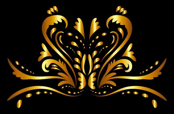 Art deco floral curls and swirls Ornamental elements dividers or headers Decorative Vintage line borders or frames in geometric victorian style elegant vintage design antique bordering