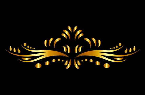Art deco floral curls and swirls Ornamental elements dividers or headers Decorative Vintage line borders or frames in geometric victorian style elegant vintage design antique bordering