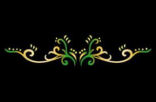 Art deco floral curls and swirls Ornamental elements dividers or headers Decorative Vintage line borders or frames in geometric victorian style elegant vintage design antique bordering vector