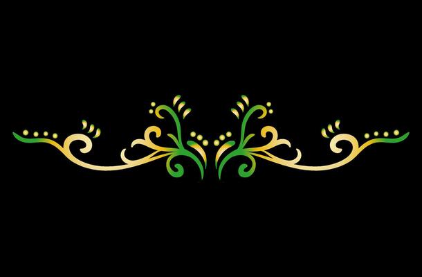 Art deco floral curls and swirls Ornamental elements dividers or headers Decorative Vintage line borders or frames in geometric victorian style elegant vintage design antique bordering