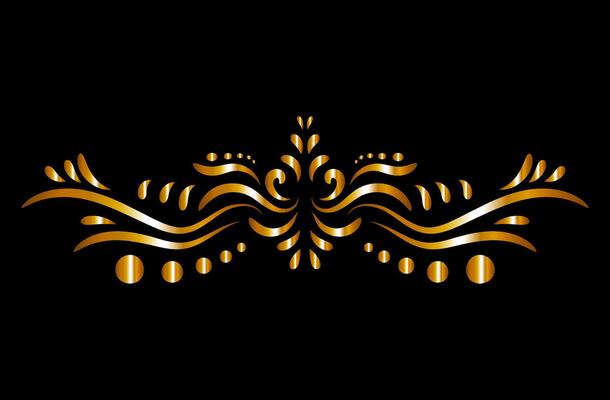 Art deco floral curls and swirls Ornamental elements dividers or headers Decorative Vintage line borders or frames in geometric victorian style elegant vintage design antique bordering