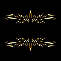 Art deco floral curls and swirls Ornamental elements dividers or headers Decorative Vintage line borders or frames in geometric victorian style elegant vintage design antique bordering vector
