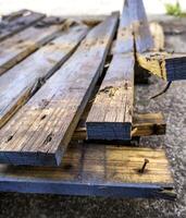 Old wooden boards photo