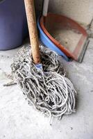 Mop in a bucket photo