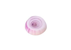 Top view of red or purple onion ring or slice isolated on white background with clipping path photo