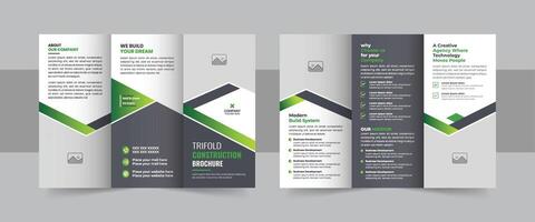 Construction Brochure for Building marketing template, Business Real State brochure, Creative. Construction, Real Estate, Builders Company Trifold design, Leaflet, Poster, architecture, ads design vector