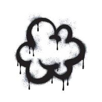 Spray Painted Graffiti cloud icon isolated on white background. vector