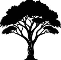 A illustration of african tree silhouette vector