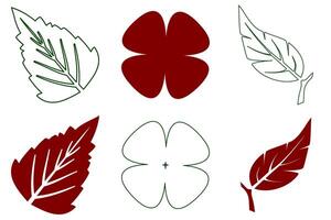 icon of leaves from several trees vector