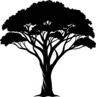 A illustration of african tree silhouette vector