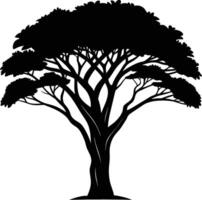 A illustration of african tree silhouette vector