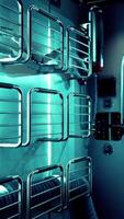 interior da estação espacial futurista internacional video