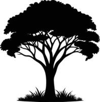 A illustration of african tree silhouette vector