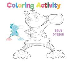 Coloring page for children. Printable coloring worksheet for kid. vector