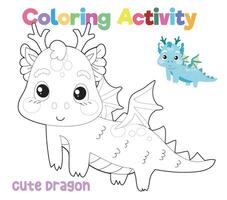 Coloring page for children. Printable coloring worksheet for kid. vector