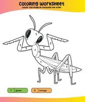 Coloring worksheet for children. Coloring page for kids vector