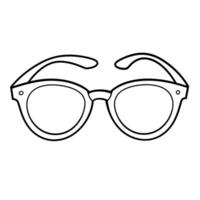 outline of trendy sunglasses icon. vector