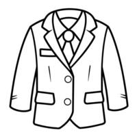 outline of a sophisticated suit icon. vector