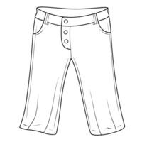 outline of stylish trousers icon. vector