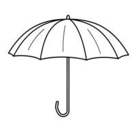 Functional umbrella outline icon in format for rainy day designs. vector