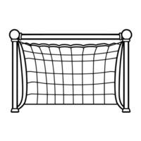 Dynamic soccer goal outline icon in format for sports designs. vector