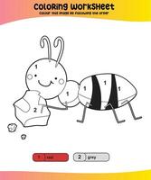 Coloring worksheet for children. Coloring page for kids vector