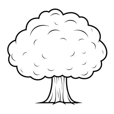 outline of a graceful tree icon.
