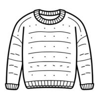 outline of a cozy sweater icon. vector