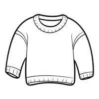 outline of a cozy sweater icon. vector