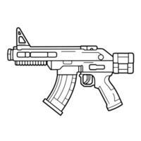 contorno de un formidable arma icono. vector