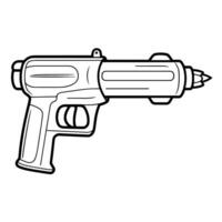 outline of a playful water gun icon. vector