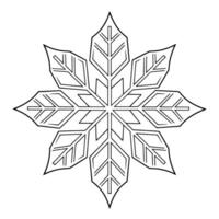 crujiente copo de nieve icono en minimalista estilo. vector