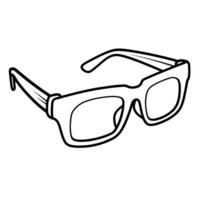 contorno de de moda Gafas de sol icono. vector