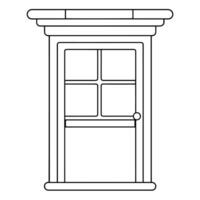 contorno de un pulcro ventana icono. vector