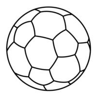 outline design of a classic soccer ball icon. vector