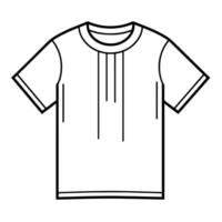 outline of a classic t-shirt icon. vector