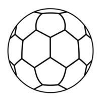 pulcro fútbol pelota contorno icono en formato para Deportes diseños vector