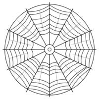 Intricate outline of a spiderweb icon. vector