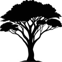 A illustration of african tree silhouette vector