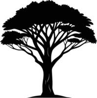 A illustration of african tree silhouette vector