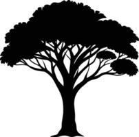 A illustration of african tree silhouette vector