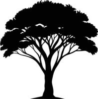 A illustration of african tree silhouette vector