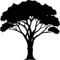 A illustration of african tree silhouette vector