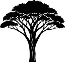 un ilustración de africano árbol silueta vector