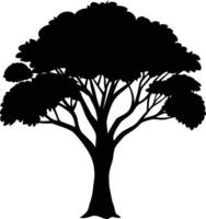 A illustration of african tree silhouette vector