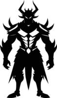 A black silhouette of a warrior vector