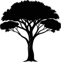 A illustration of african tree silhouette vector