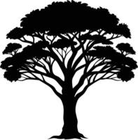 un ilustración de africano árbol silueta vector