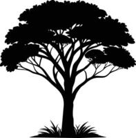 A illustration of african tree silhouette vector